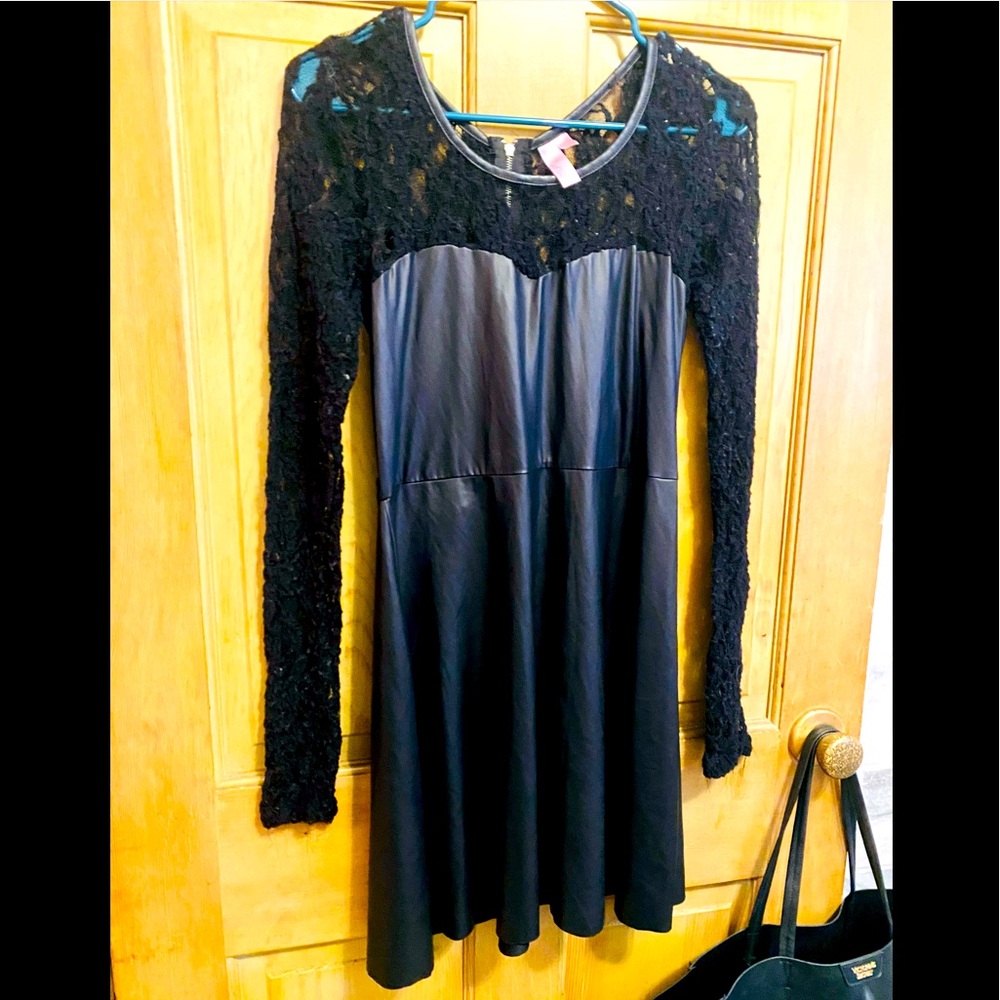 Patent Leather/Lace Dress